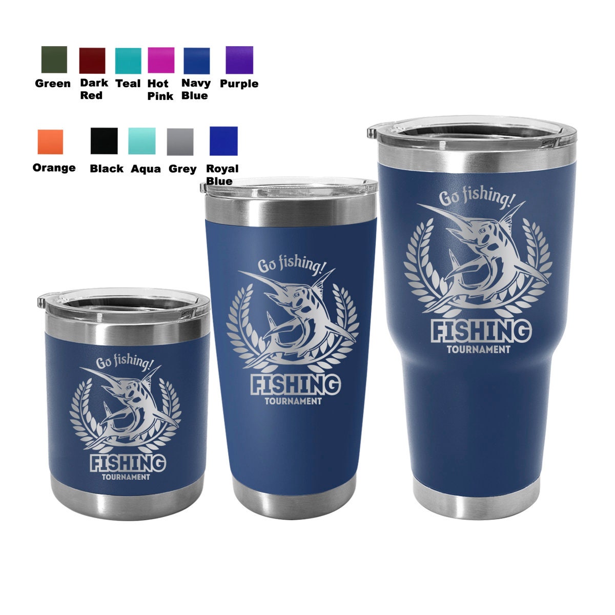 Fishing Tumbler Gift Engraved Fishmen Cup Mug for Father Grandpa Husband Boyfriend