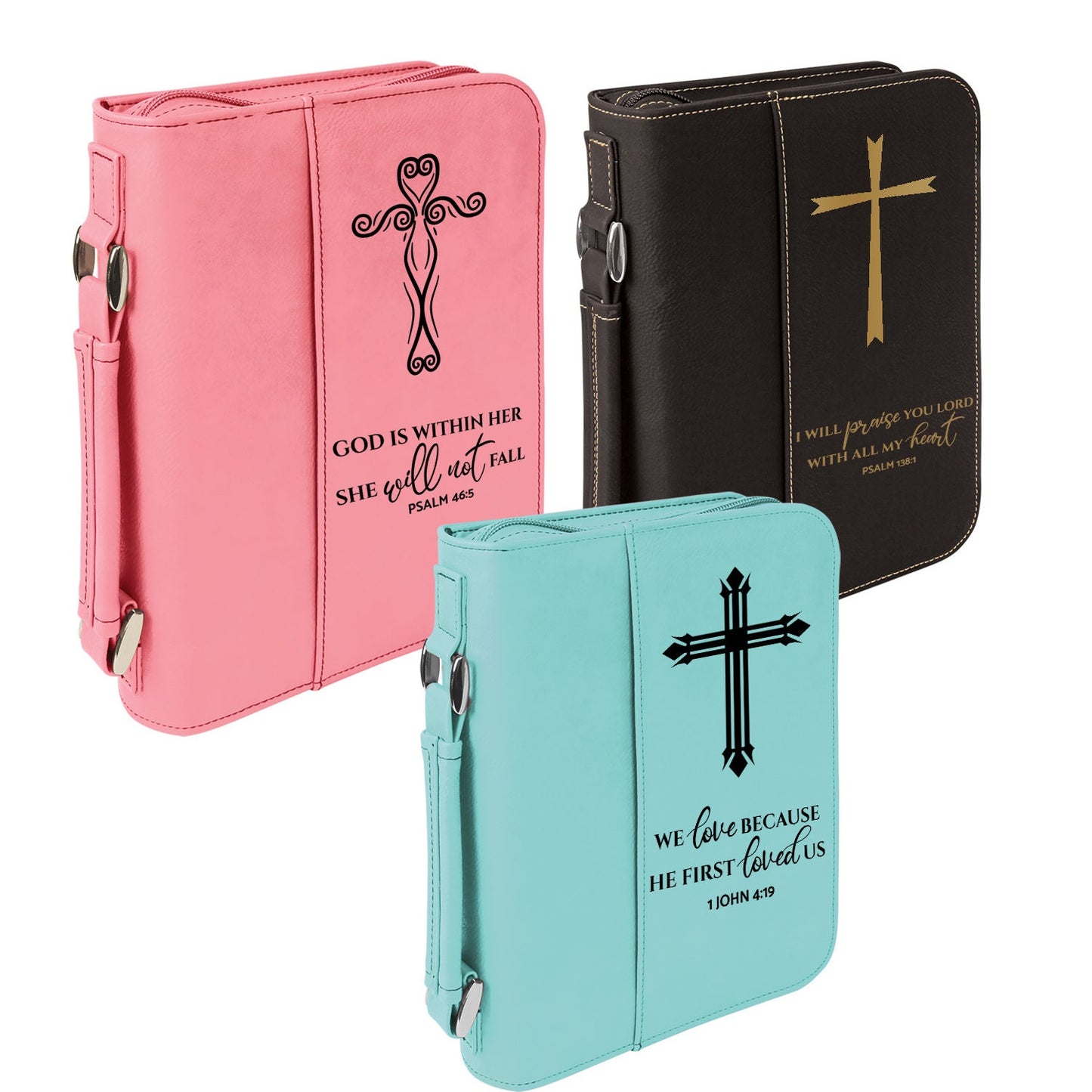 Leather Bible Covers for Women Men Custom Engraved Personalized Book Cover