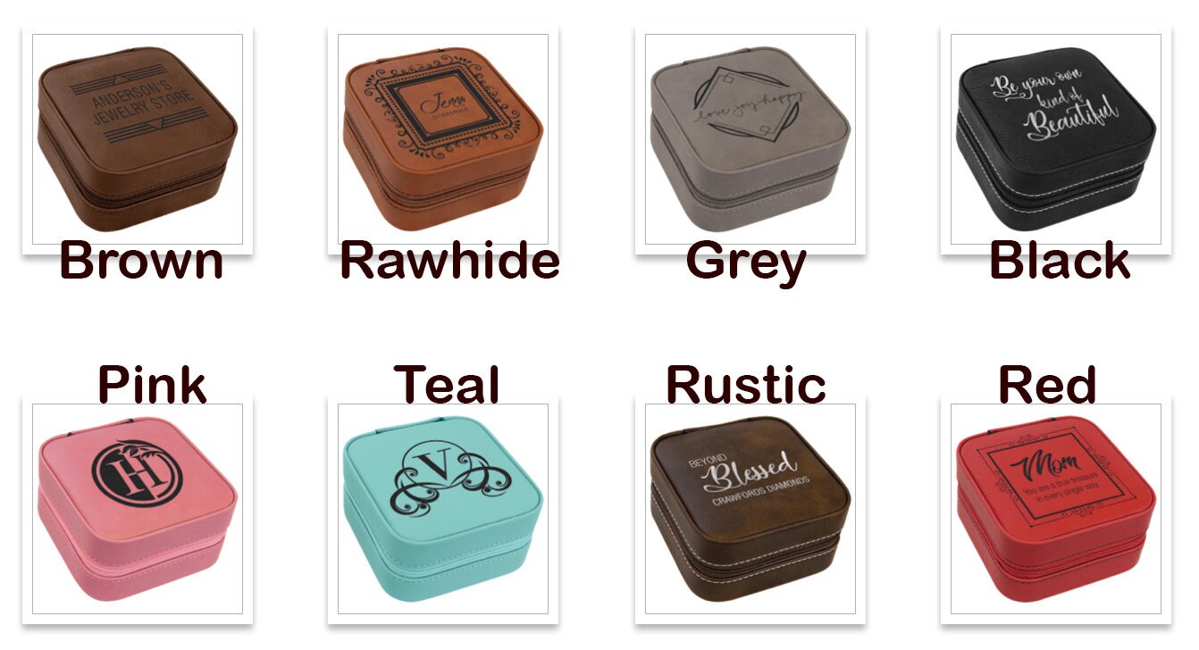 Personalized Travel Jewelry Box Bridesmaid Gifts Proposal Laser Engraved