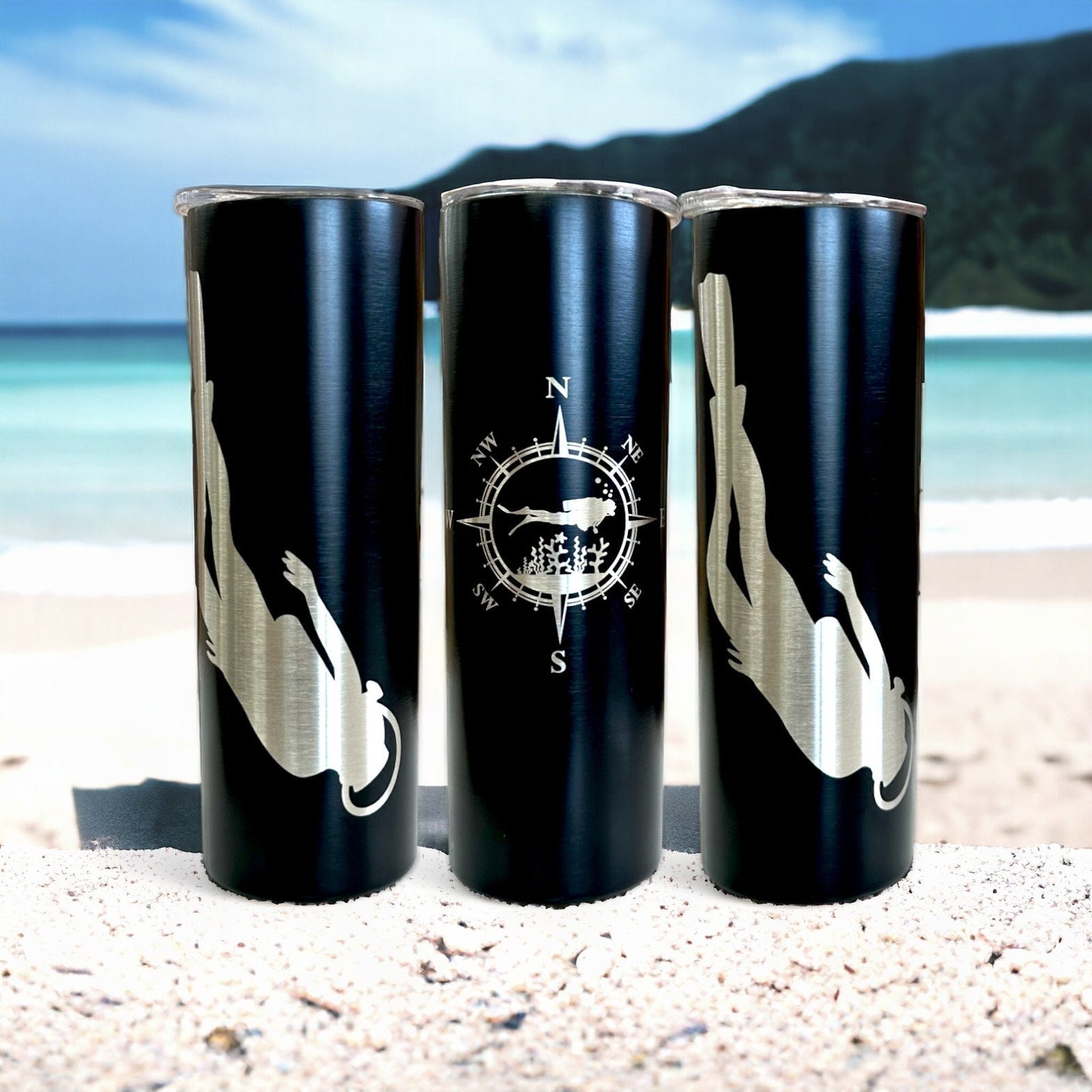Scuba Diving Gift Tumbler Cup, Diver Born to Dive Coffee Tumbler Diving Gifts for Him