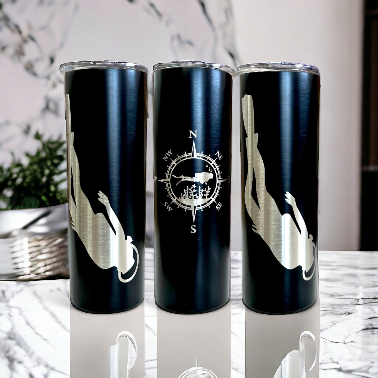 Scuba Diving Gift Tumbler Cup, Diver Born to Dive Coffee Tumbler Diving Gifts for Him