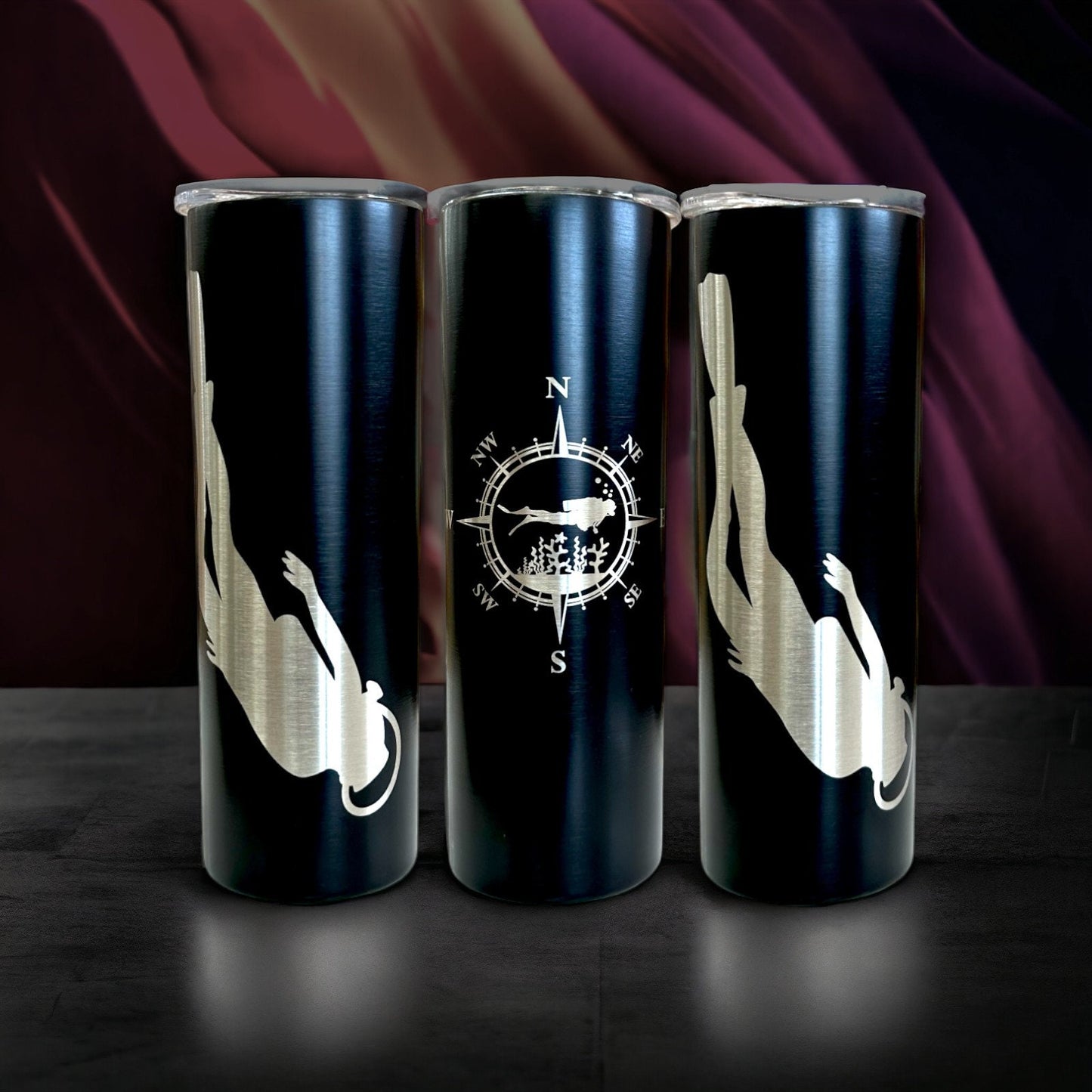 Scuba Diving Gift Tumbler Cup, Diver Born to Dive Coffee Tumbler Diving Gifts for Him