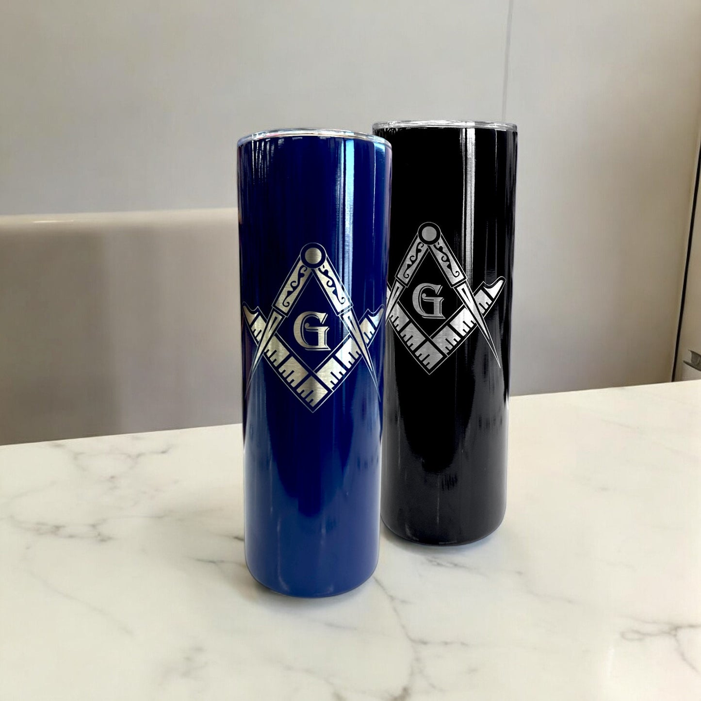Freemason Gift Coffee Tumbler 20 oz Masonic Symbol Flask Freemasonry