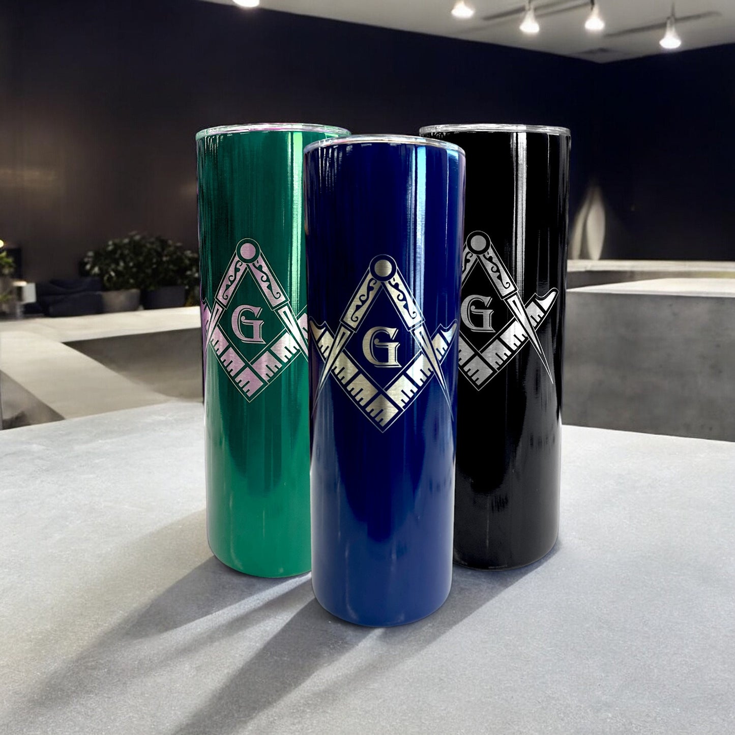 Freemason Gift Coffee Tumbler 20 oz Masonic Symbol Flask Freemasonry