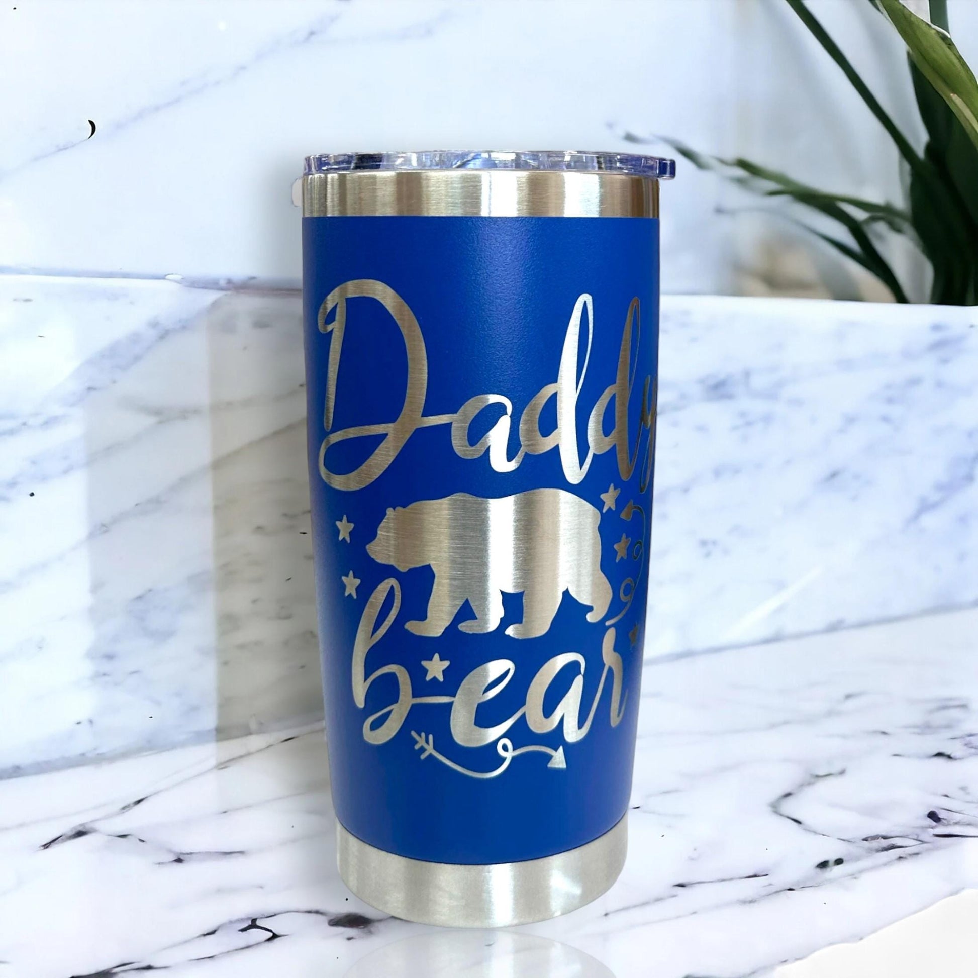 Daddy Bear Tumbler Gift for Dad Birthday Coffee Tea Cup Mug