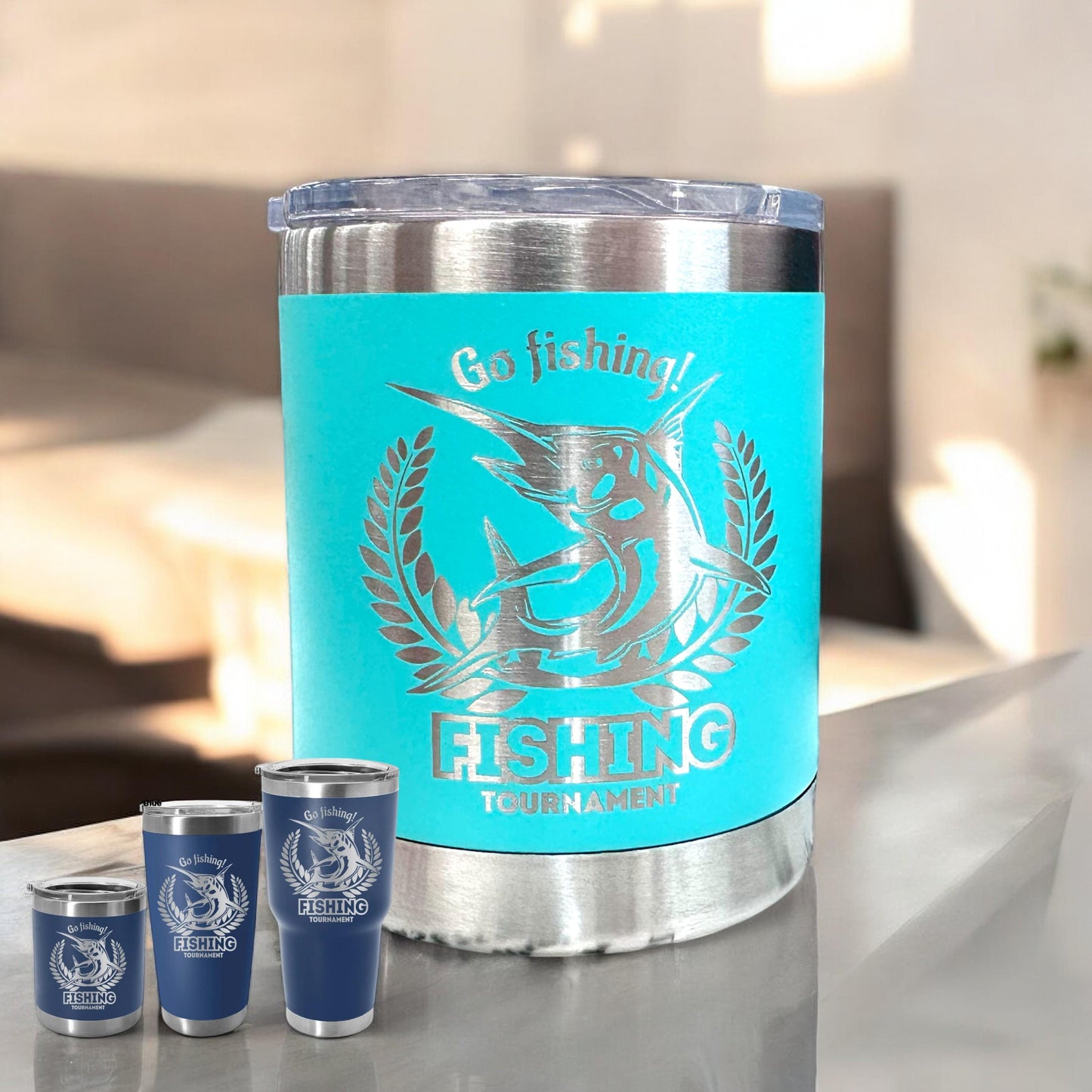 Fishing Tumbler Gift Engraved Fishmen Cup Mug for Father Grandpa Husband Boyfriend