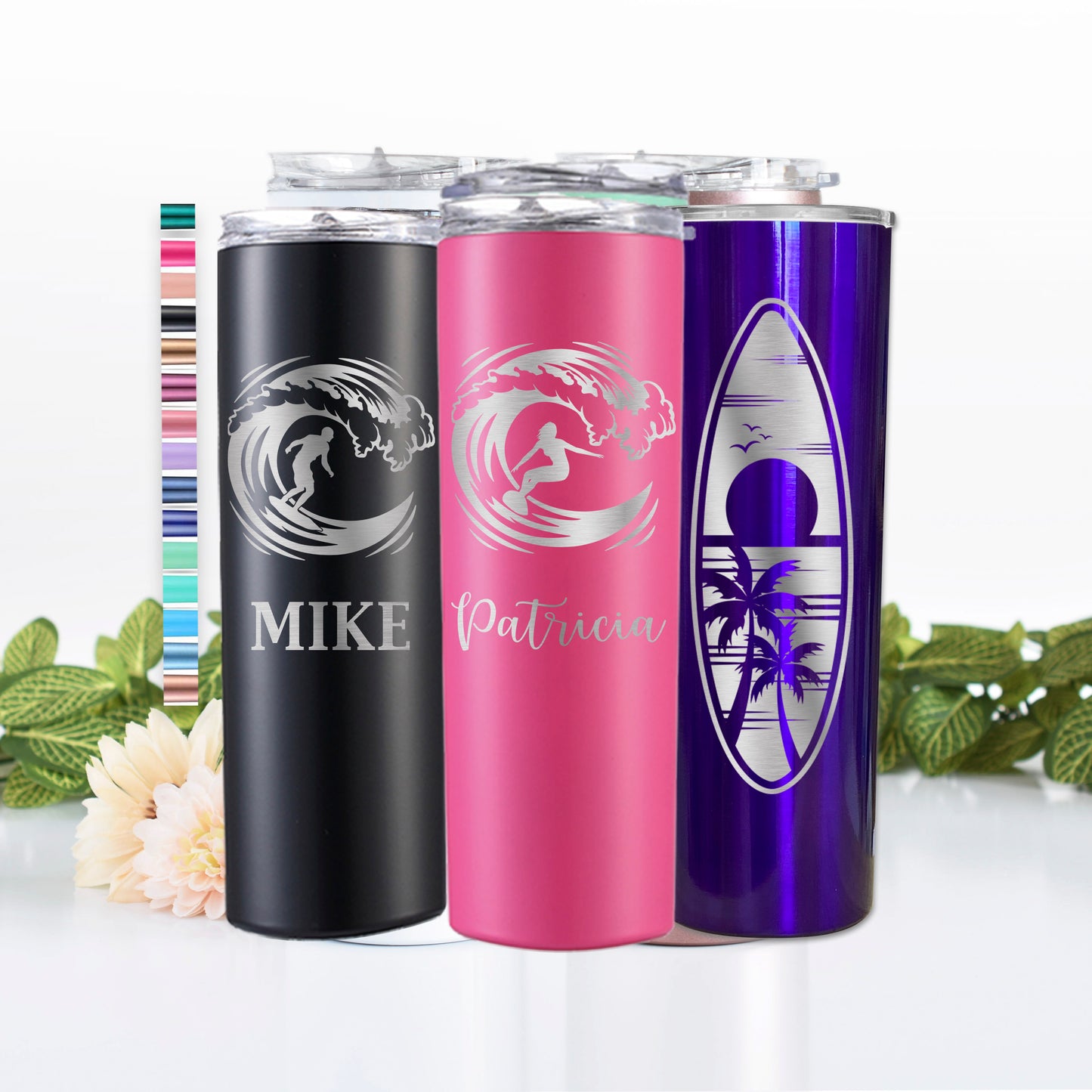 Surfer Gift Tumbler Personalized Girl Man Stainless Steel Mug