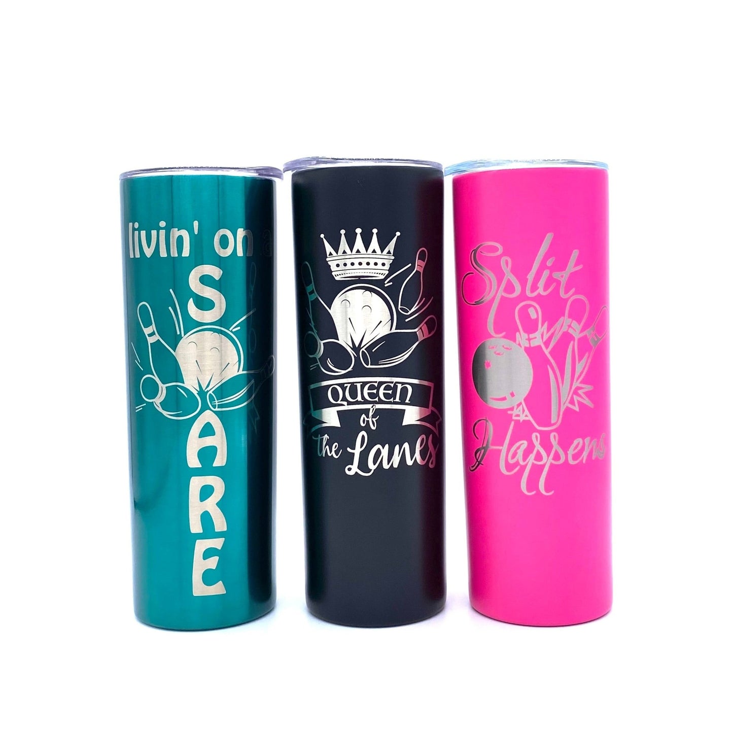 Bowling Lovers Fans Gift Tumbler Skinny Coffee Cup Mug 20 oz