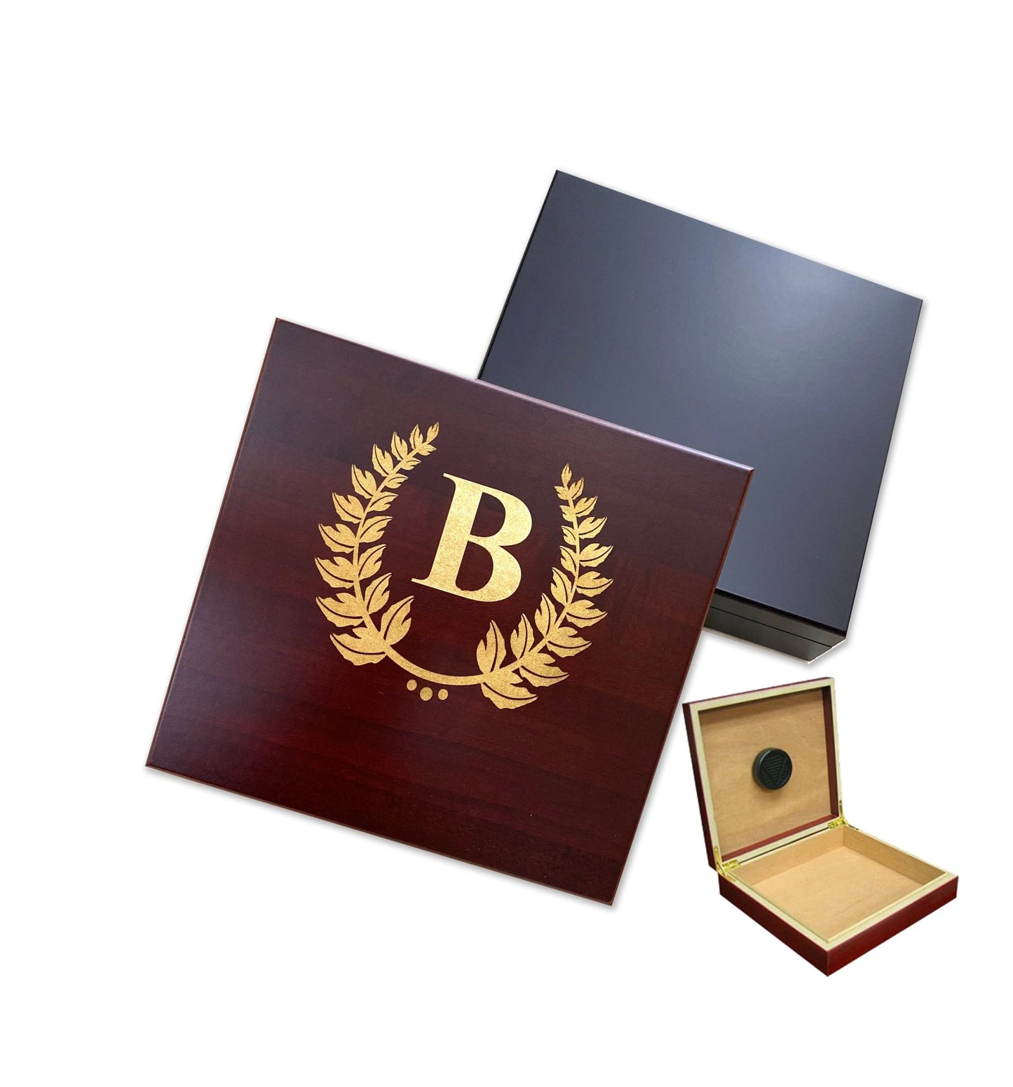 Custom Humidor for Cigars Engraved Wood Box Personalized Gift for Cigar Lovers