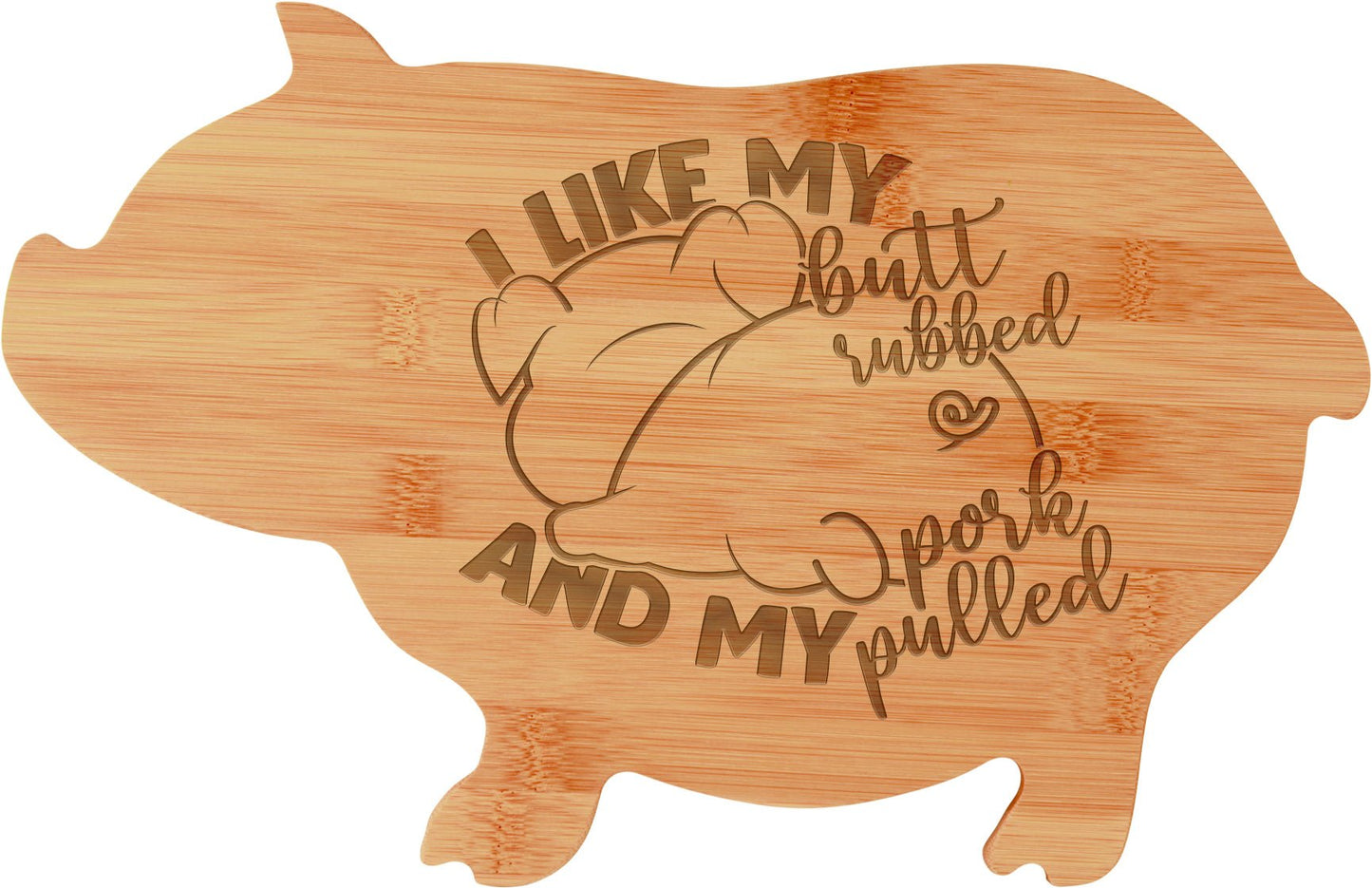 Funny Pig Cutting Board Bamboo Laser Engraved Gift for Her Mom Grandma
