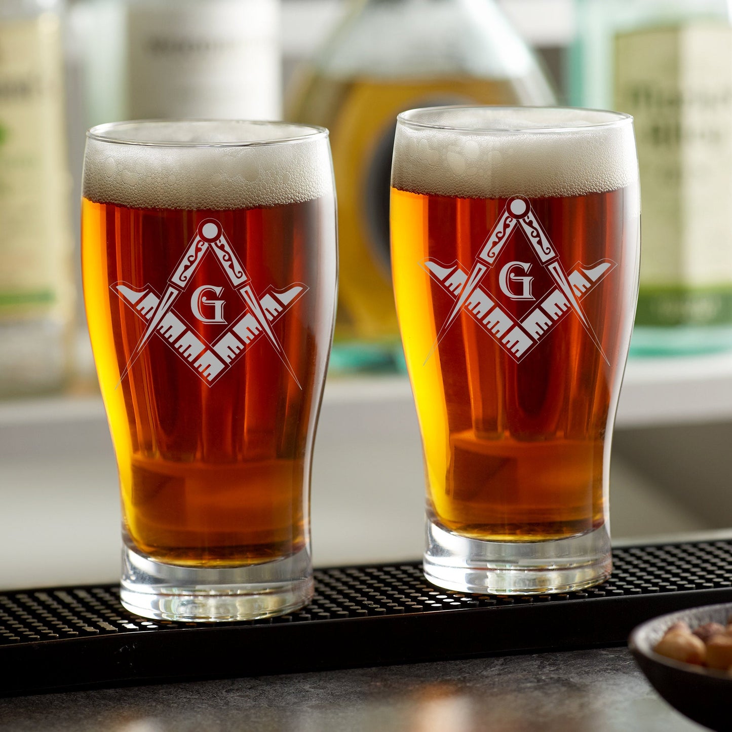 Masonic Pub Glass 16 oz. Beer Glass Gift Laser Engraved