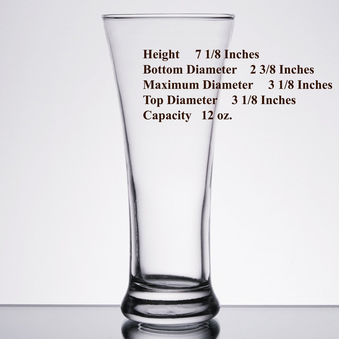 Personalized Flared Pilsner Beer Glass 12 oz Laser Engraved Etched Wedding Birthday Gift