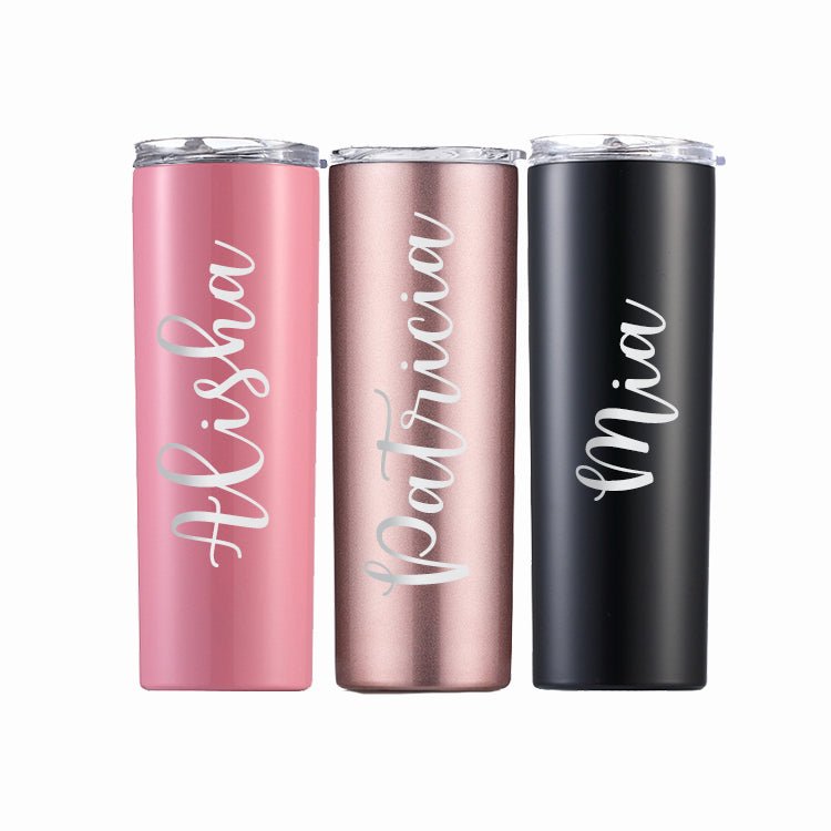 Personalized Name Tumbler Bridesmaid Gift Laser Engraved 20 oz