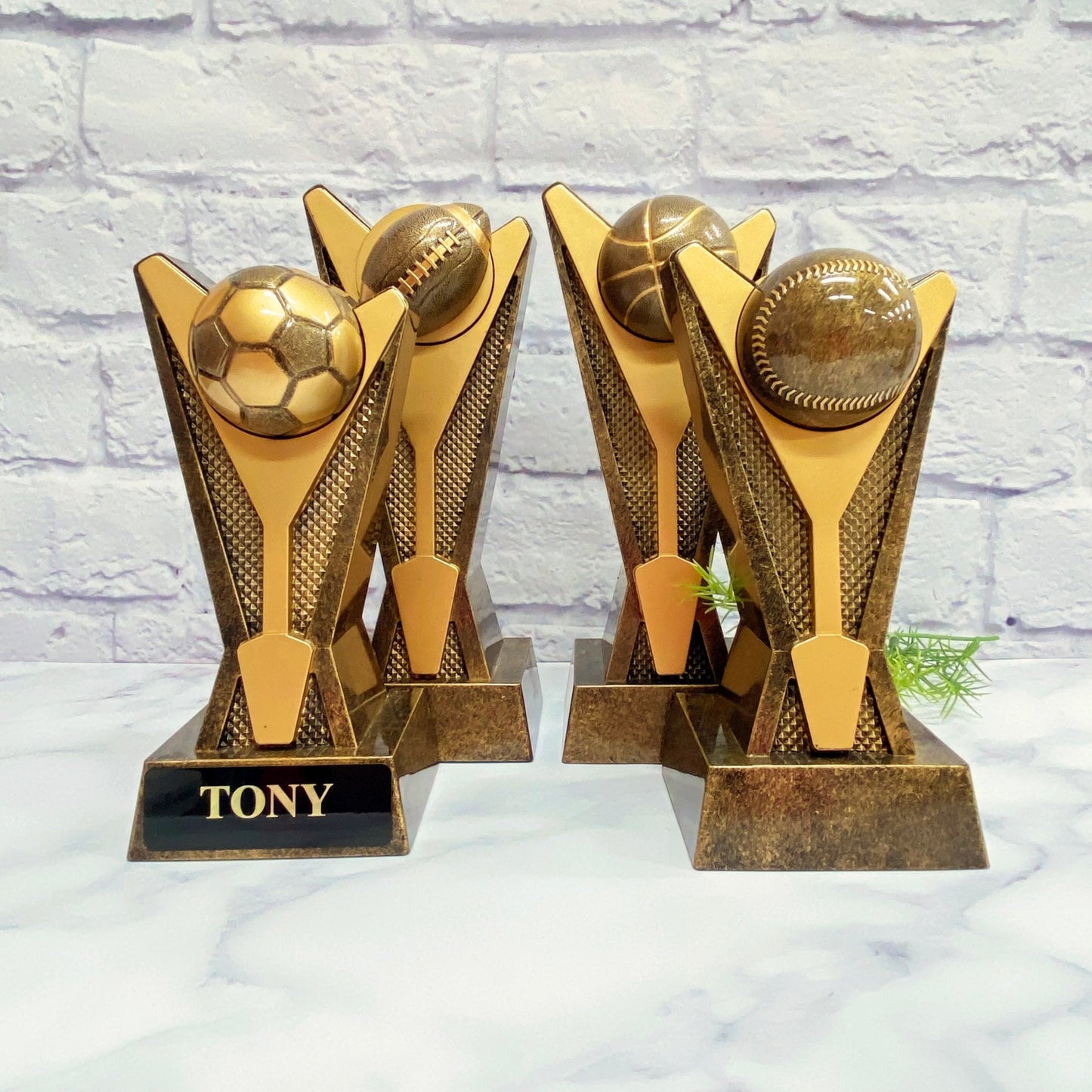 Personalized Trophy Rock Star Resin Football Baseball/Softball Soccer Basketball