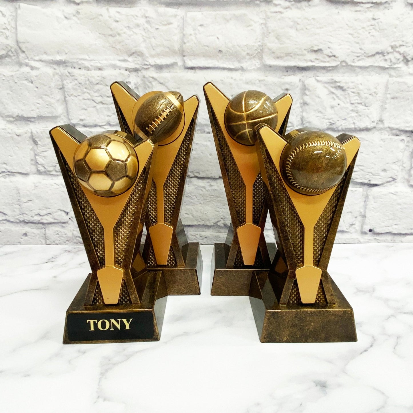 Personalized Trophy Rock Star Resin Football Baseball/Softball Soccer Basketball
