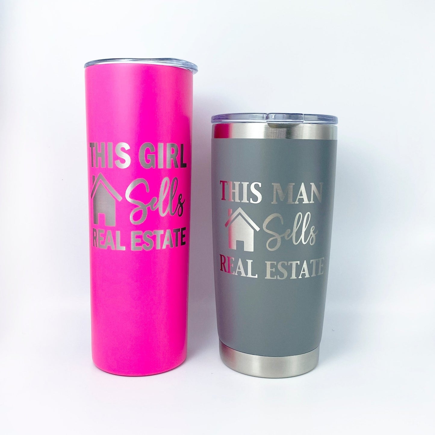 Realtor Gift Tumbler for Agent Real Estate Broker Sold Skinny Coffee Cup Mug 20 oz