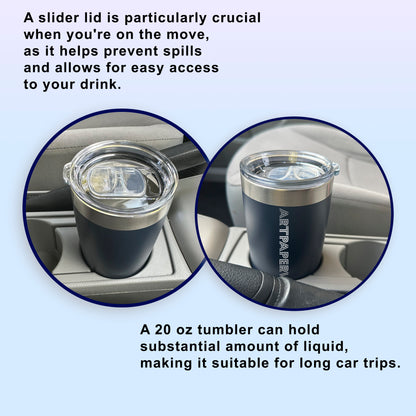 20 oz Promotional Travel Tumbler Custom Company Logo with Slider Lid