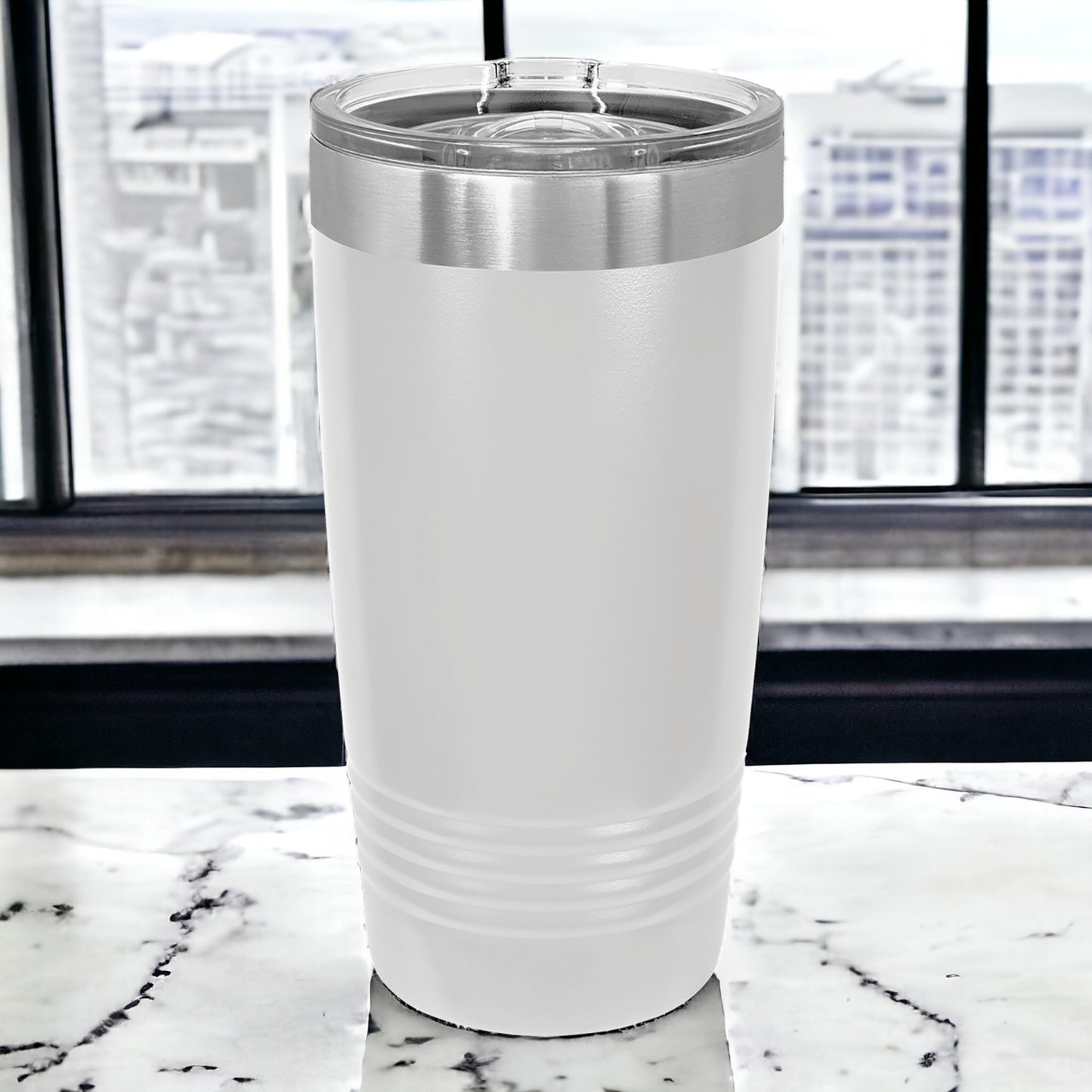 white laser engraved custom tumbler bulk