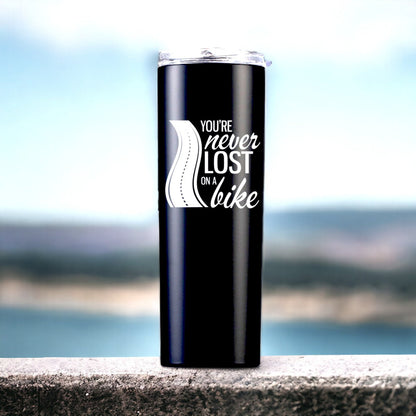 Biker Travel Cup Tumbler, Bike Lover Gift, Motorcycle Gifts For Men Dad Boyfriend, Road Coffee Tumbler Water Mug Cup