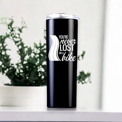 Biker Travel Cup Tumbler, Bike Lover Gift, Motorcycle Gifts For Men Dad Boyfriend, Road Coffee Tumbler Water Mug Cup