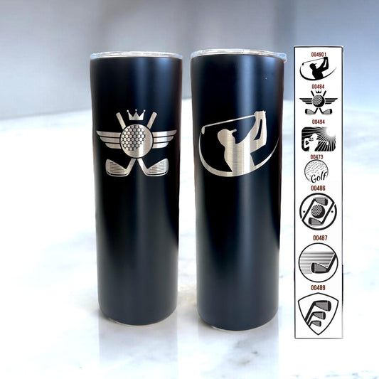 Golf Lovers Gift Skinny Tumbler Travel Mug