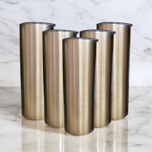 Light Rose Gold Skinny Tumblers Bulk 20 oz Stainless Steel Double Wall Cup Mug Gift for Her for Laser Engraved Wholesale