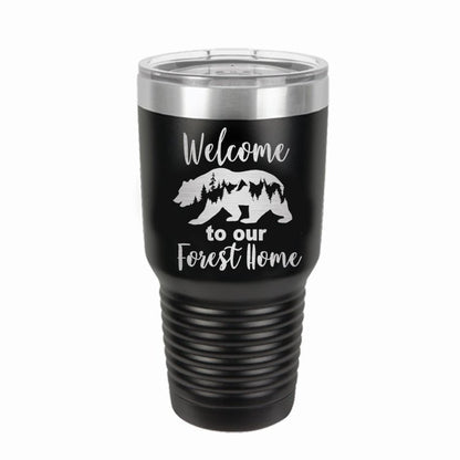 30 oz Tumbler Mug Bear Forest Мountain Animal Engraved Travel Gift