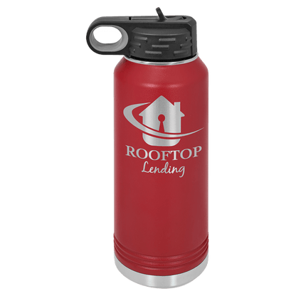 Custom Logo 32 oz Water Bottle Laser Engraved Wholesale Bulk Pricing / Min: $150 order