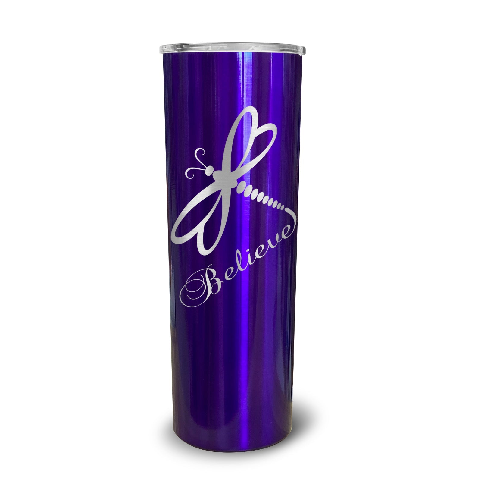 Dragonfly Believe Tumbler Cup Personalized Gift