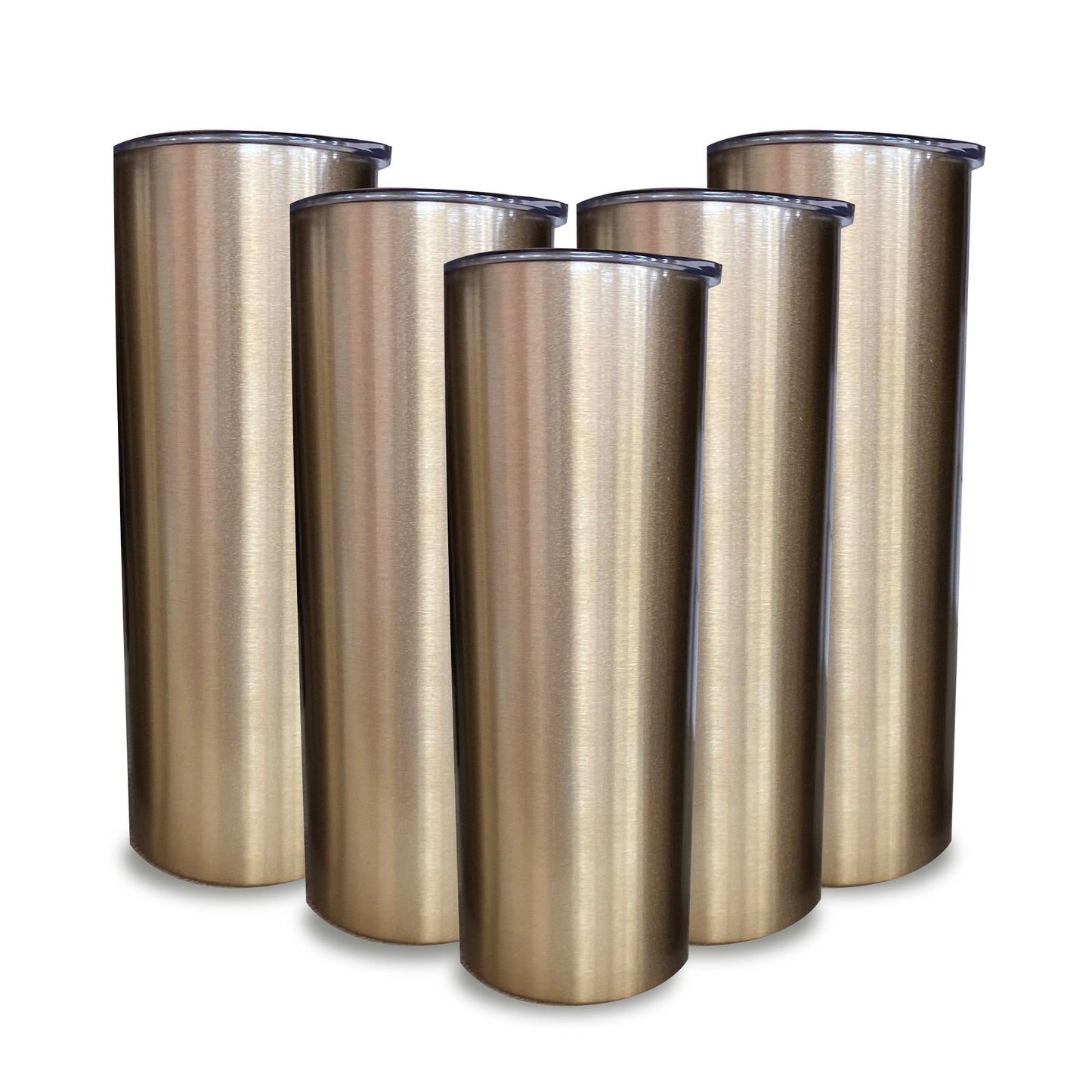 Gold Skinny Tumblers Bulk Wholesale 20 oz Stainless Steel Double Wall Cup Mug