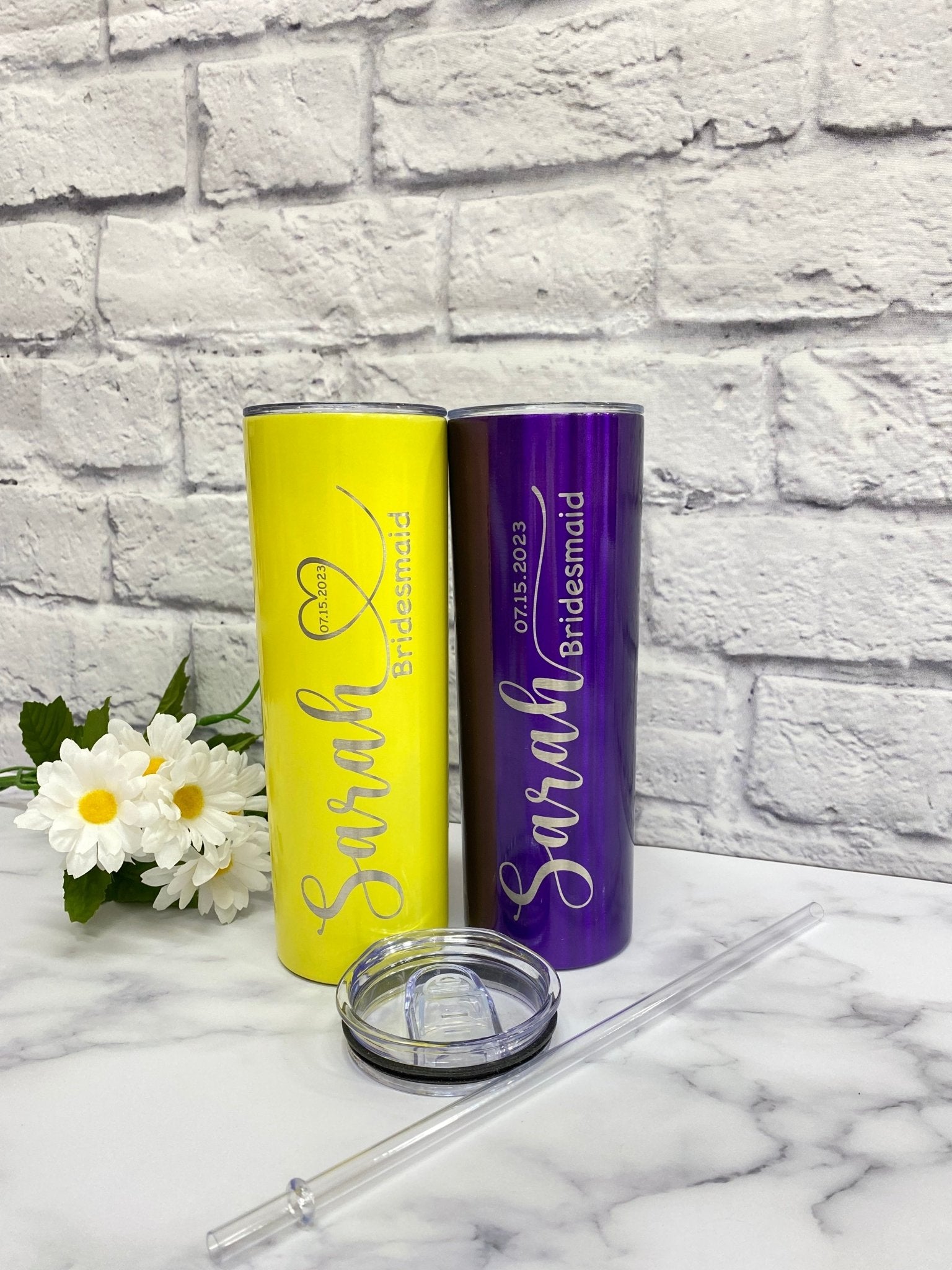Personalized Bridesmaid Tumbler Gift Maid of Honor Proposal Wedding Party