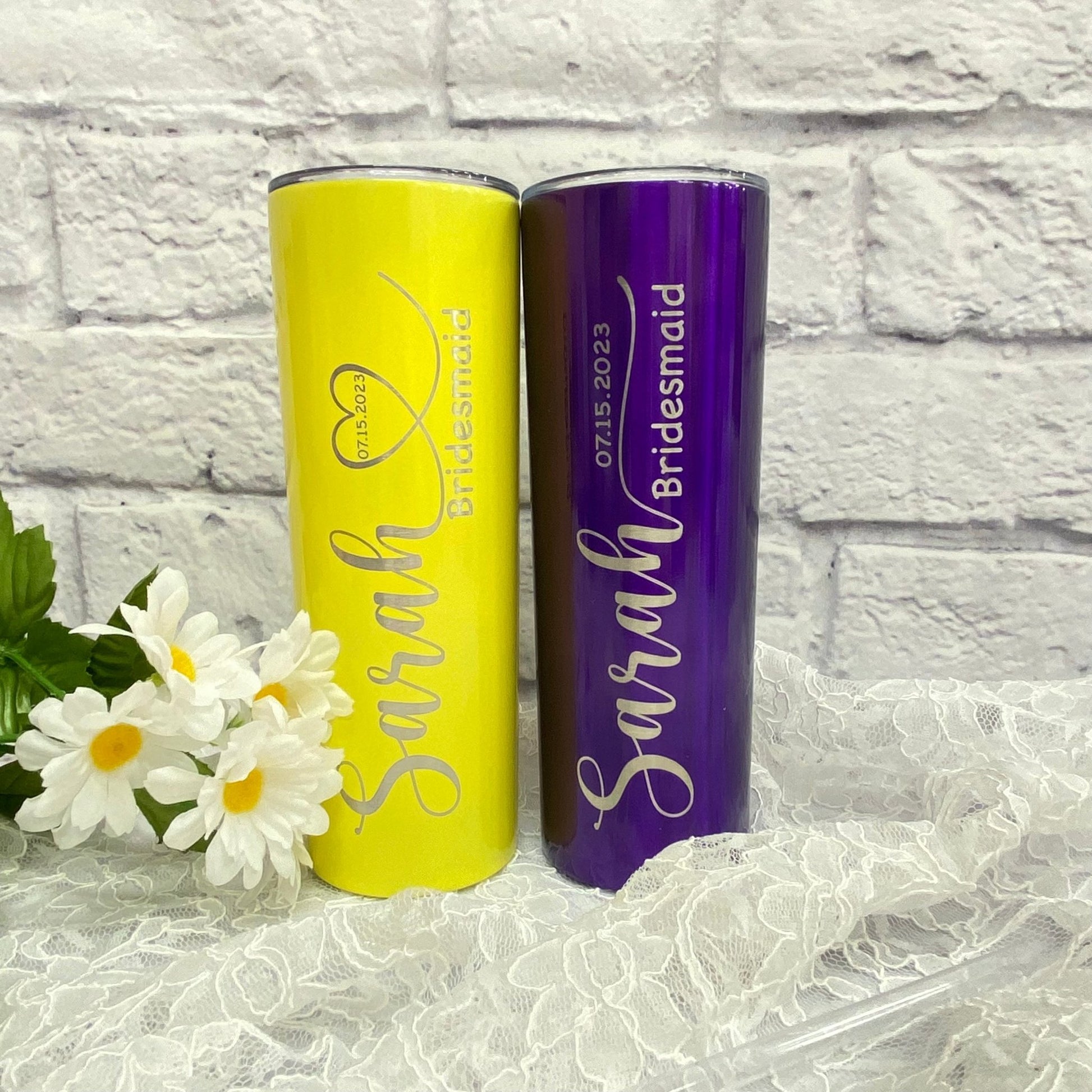 Personalized Bridesmaid Tumbler Gift Maid of Honor Proposal Wedding Party