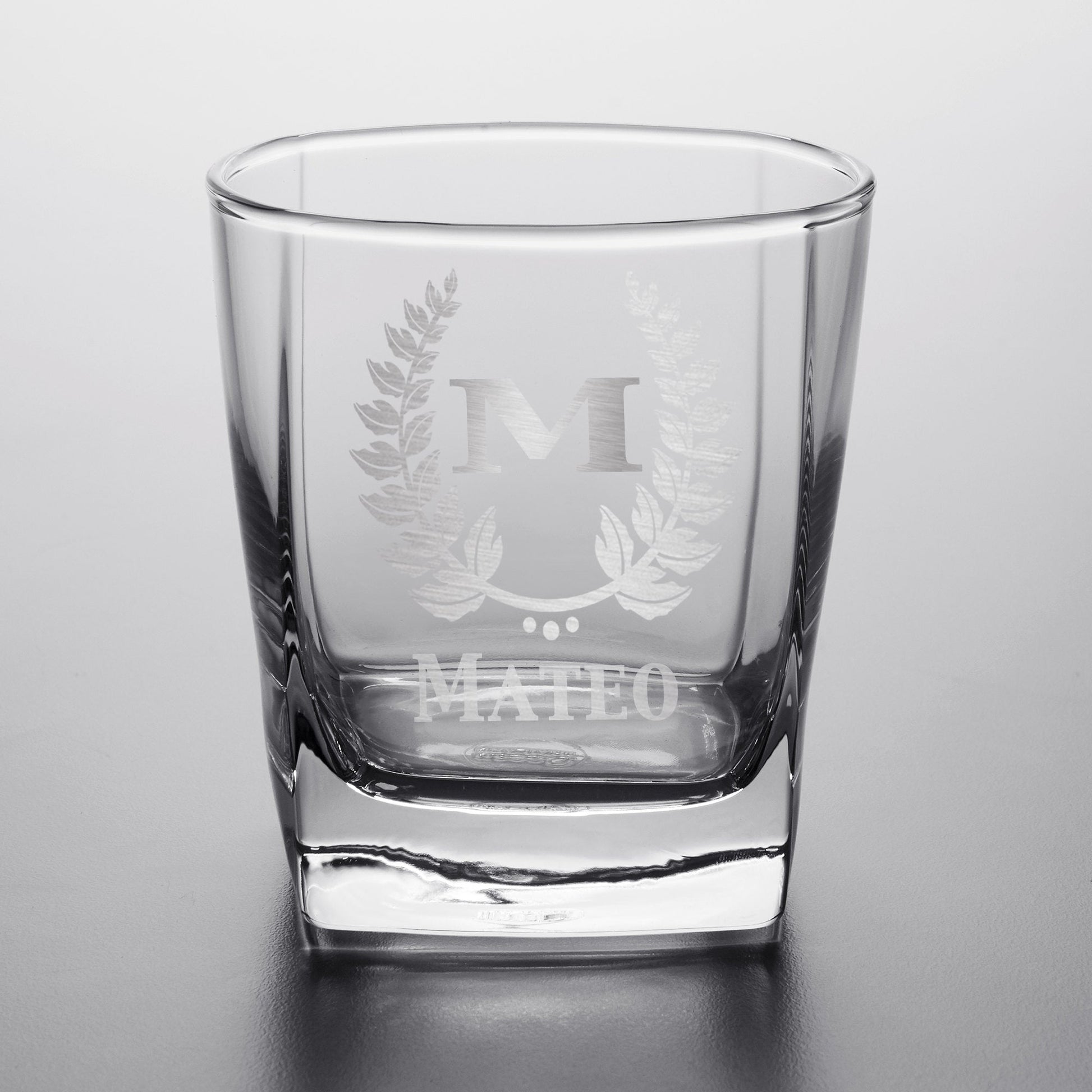 Personalized Engraved Whiskey Rocks / Old Fashioned Scotch Bourbon Glass