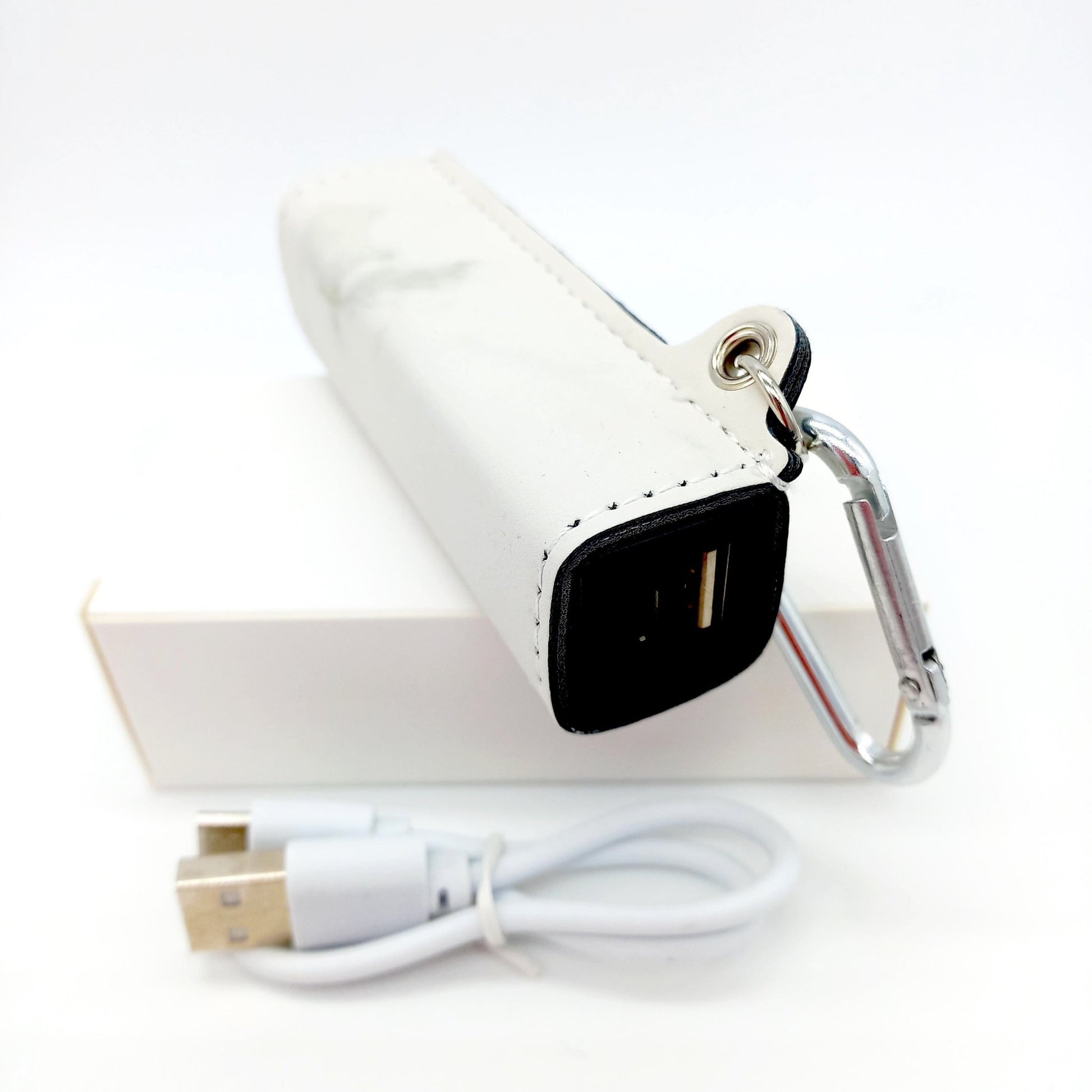 Personalized Power Bank Custom Logo Name USB Cord Laser Engraved Gift