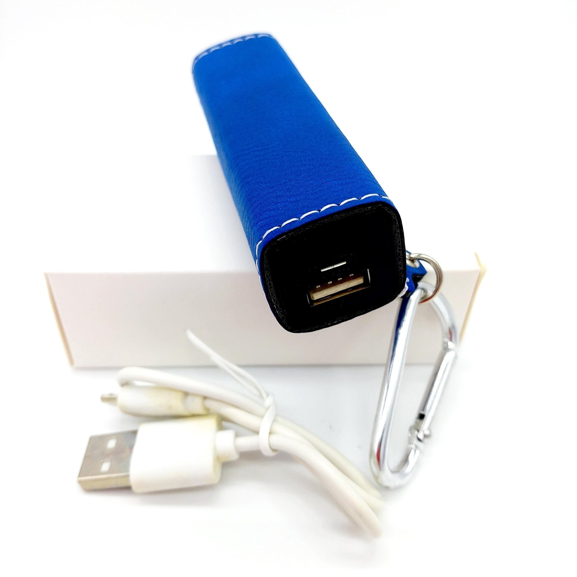 Personalized Power Bank Custom Logo Name USB Cord Laser Engraved Gift