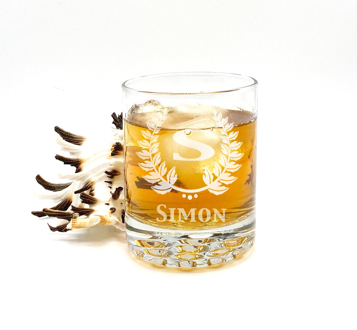 Personalized Whiskey Glass Laser Engraved Etched Wedding Birthday Bourbon Glass