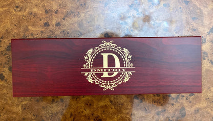 Personalized Wine Box with Tools Rosewood Birthday Gift for Man Woman Wedding