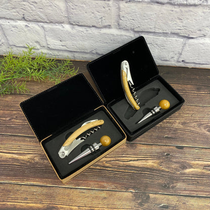 Wine Opener Tools Set Personalized Wine Lover Gift Accessories Laser Engraved